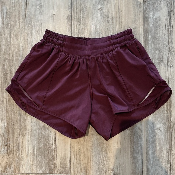 lululemon athletica Pants - Lululemon Burgundy Hotty Hot Shorts